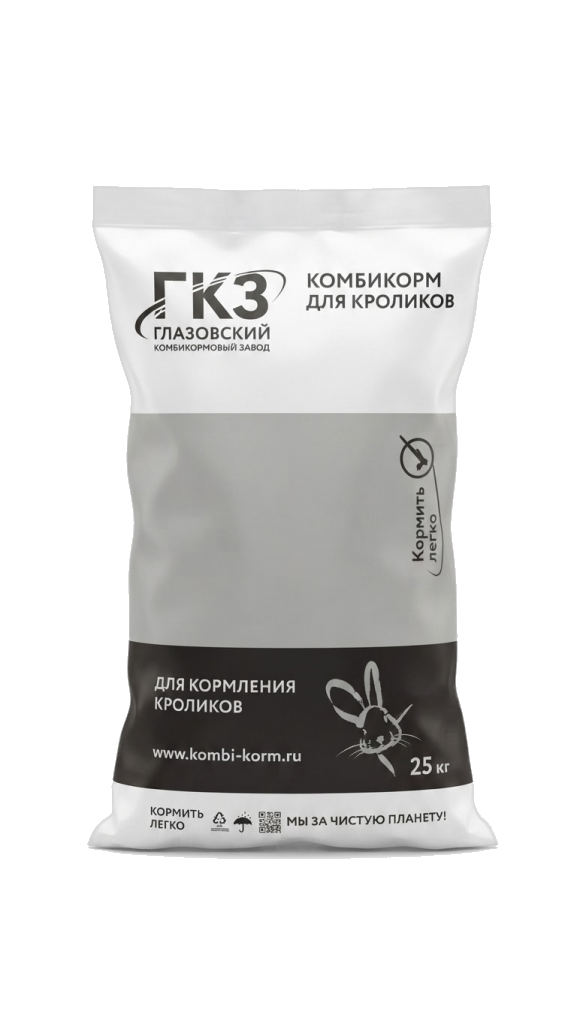 Комбикорм ГКЗ для кроликов Финиш (от 50 дней), 25 кг