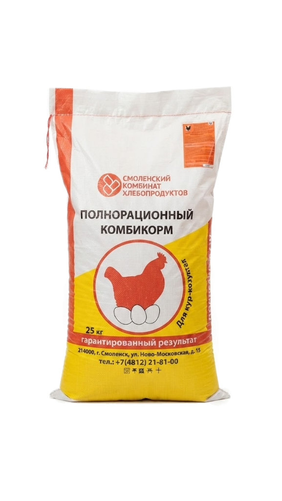 Комбикорм Смоленский КХП для несушек Финиш Кладка ПК-1-2 (взрослая птица), гранула, 25 кг